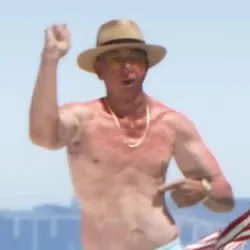 Boat party man in released GTA VI footage or artwork